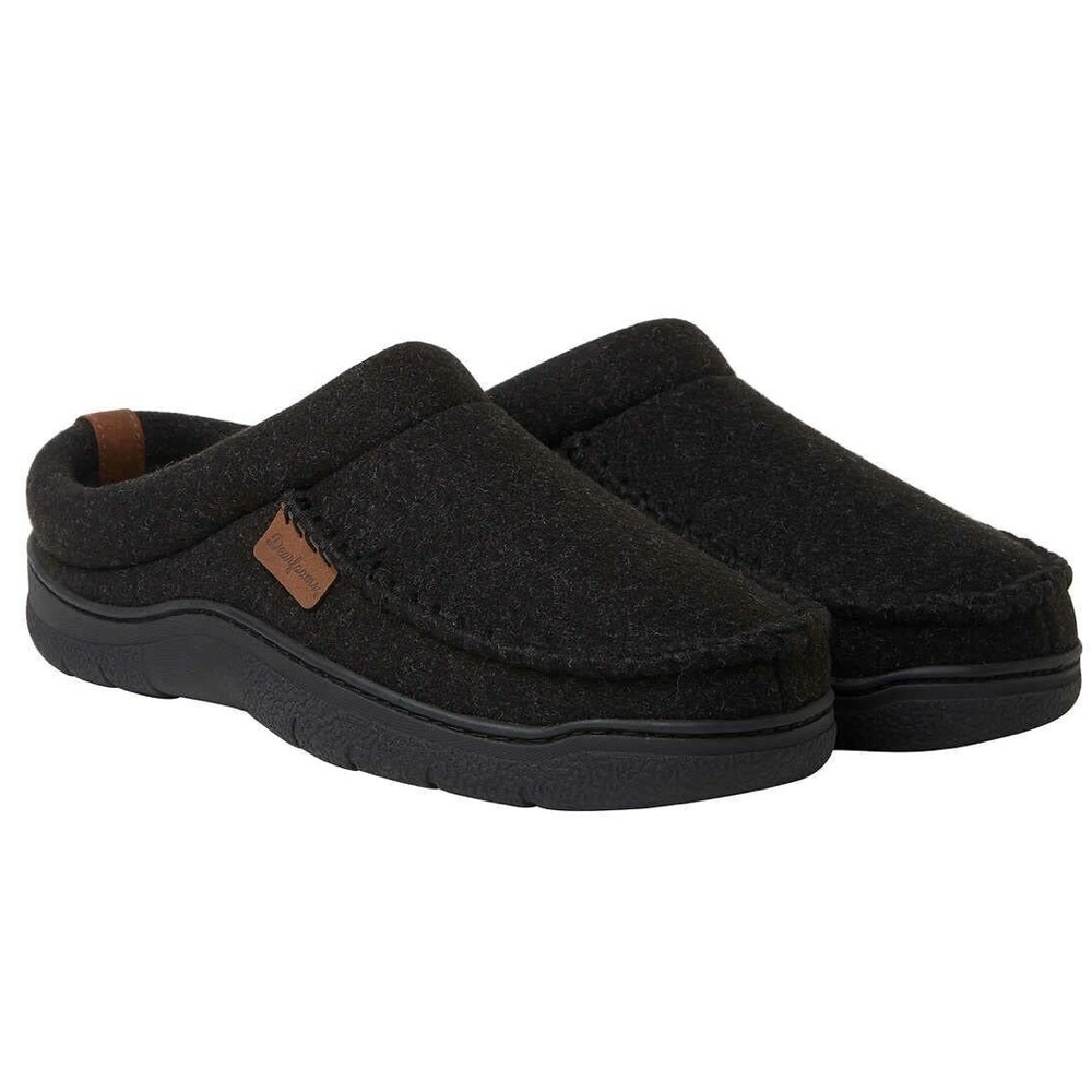 Dearfoams Men's Indoor / Outdoor Memory Foam Slippers Wool Blend